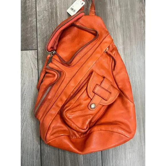 We The Free Free People Sparrow Convertible Sling Bag Cognac One Size Adjustable - Picture 3 of 4
